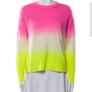 Alice and Olivia tie dye cashmere Pink and Yellow Women's Sweater